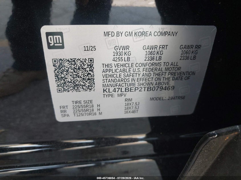 BUICK ENVISTA 2026 VIN KL47LBEP2TB079469