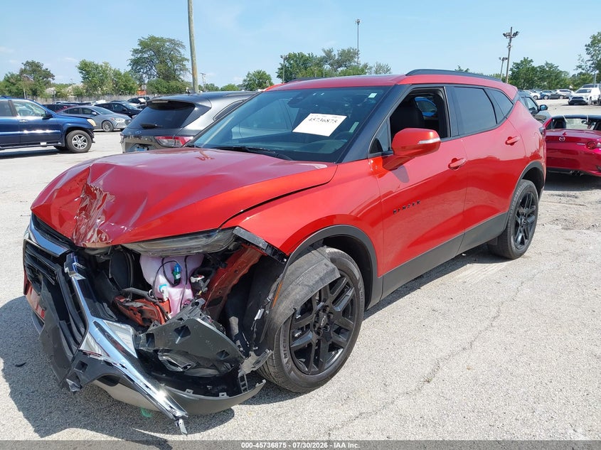 Vin: 3gnkbjrs6ms542657, lot: 46235579, chevrolet blazer awd 3lt 20212