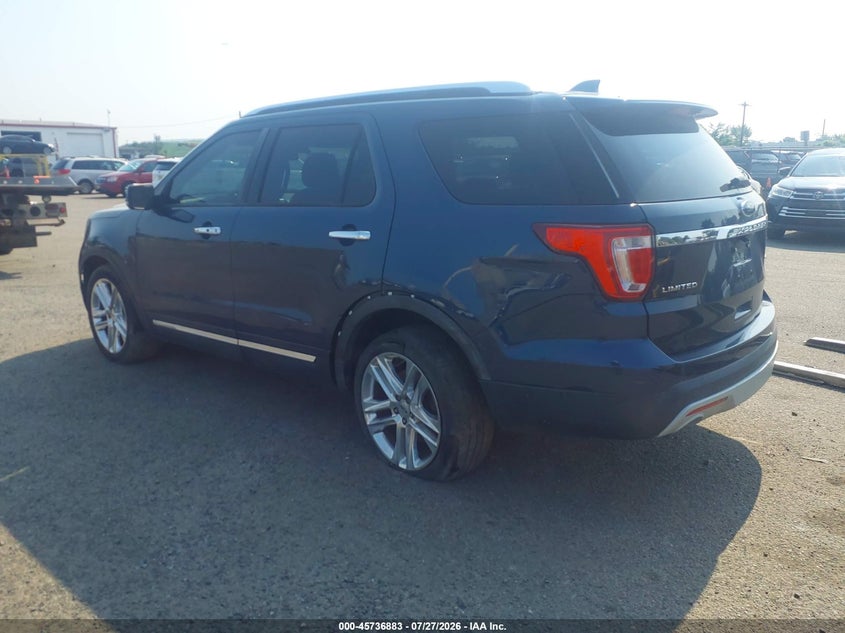 Vin: 1fm5k8f8xhgd80295, lot: 46235587, ford explorer limited 20173
