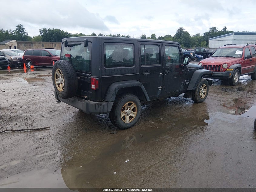 Vin: 1c4bjwkg3dl531958, lot: 46235608, jeep wrangler unlimited sport rhd 20134