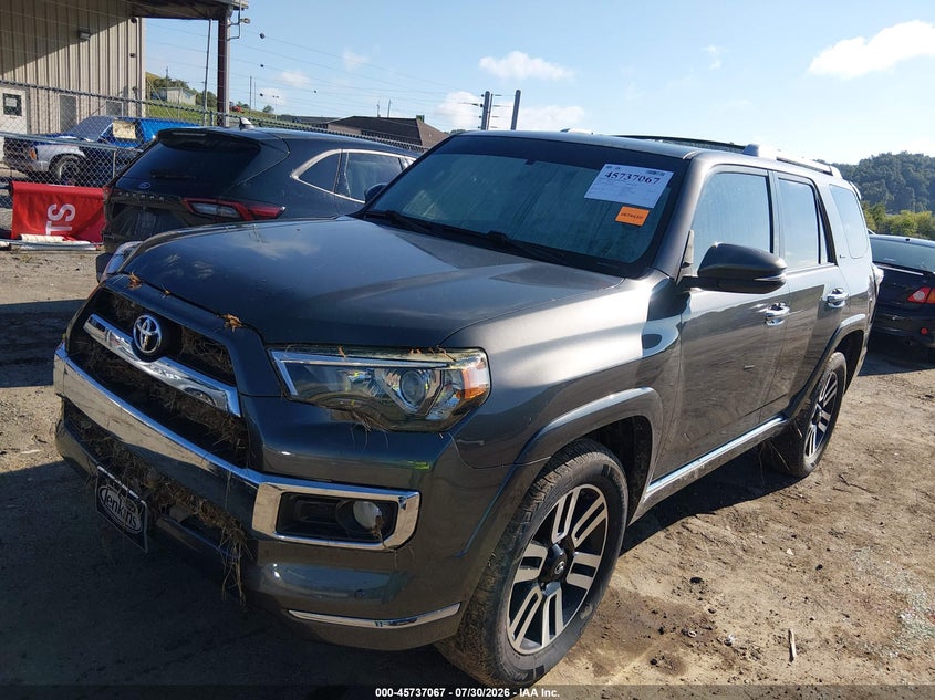 Vin: jtebu5jr8g5281948, lot: 46235771, toyota 4runner limited 20162