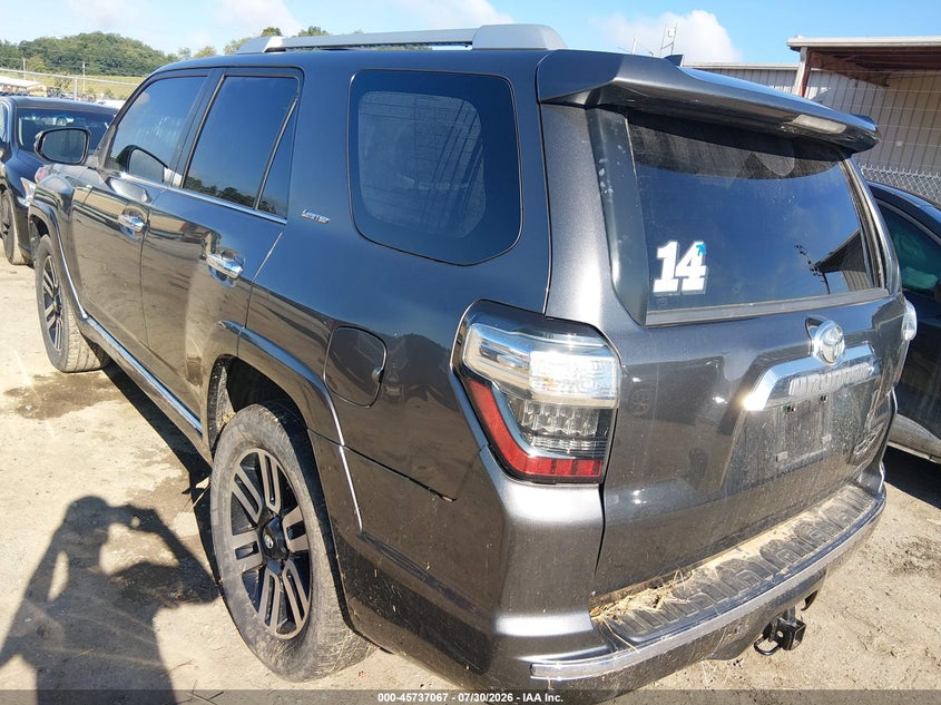 Vin: jtebu5jr8g5281948, lot: 46235771, toyota 4runner limited 20163