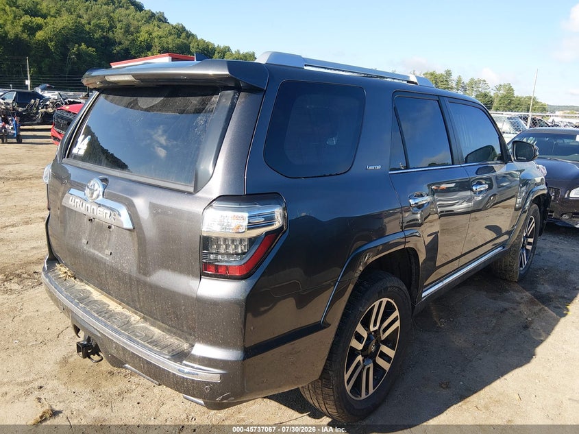 Vin: jtebu5jr8g5281948, lot: 46235771, toyota 4runner limited 20164