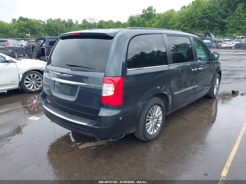 Vin: 2c4rc1cg4dr614302, lot: 46235806, chrysler town & country touring-l 20134