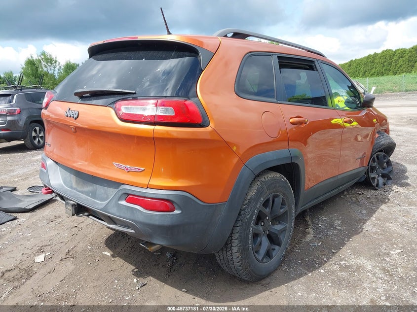 Vin: 1c4pjmbs9ew257549, lot: 46235885, jeep cherokee trailhawk 20144