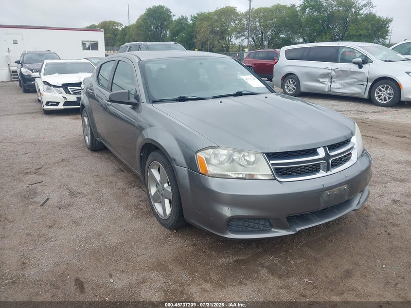 2013 DODGE AVENGER SEDAN 2.4L I-4 DOHC, VVT, 173HP