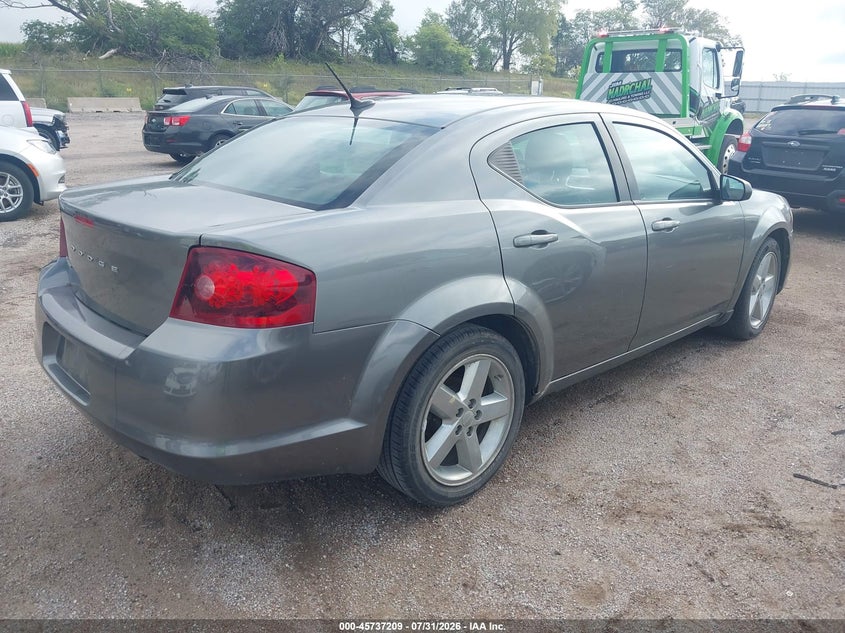 Vin: 1c3cdzab5dn563774, lot: 46235913, dodge avenger se 20134