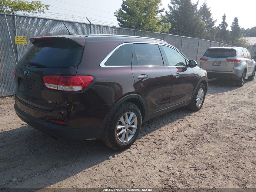 Vin: 5xypgda33gg079453, lot: 46235928, kia sorento 2.4l lx 20164