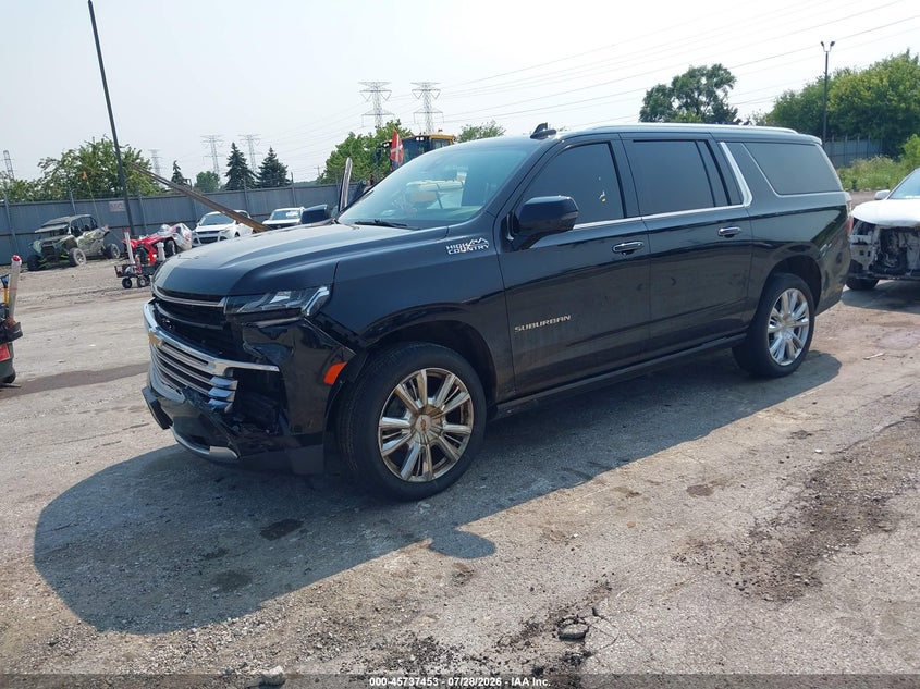 Vin: 1gnskgkl3mr197337, lot: 46236157, chevrolet suburban 4wd high country 20212