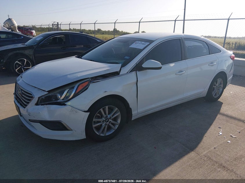 Vin: 5npe24af2gh317401, lot: 46236185, hyundai sonata se 20162