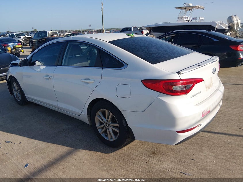 Vin: 5npe24af2gh317401, lot: 46236185, hyundai sonata se 20163