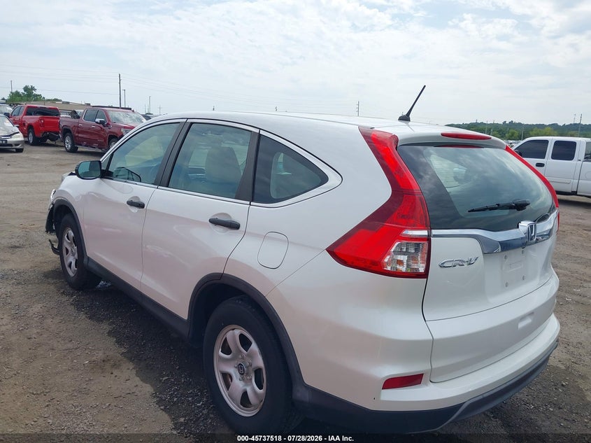 Vin: 5j6rm3h34fl012293, lot: 46236222, honda cr-v lx 20153
