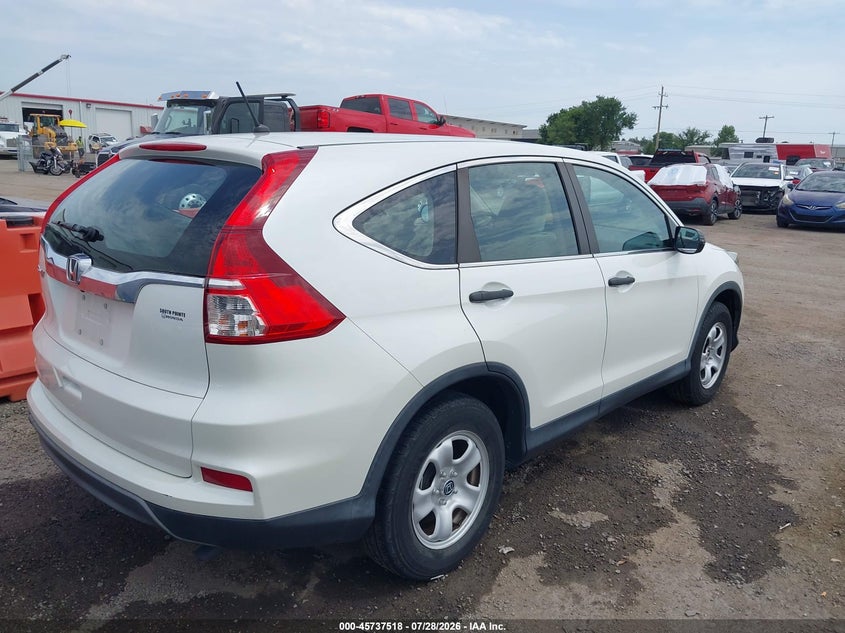 Vin: 5j6rm3h34fl012293, lot: 46236222, honda cr-v lx 20154
