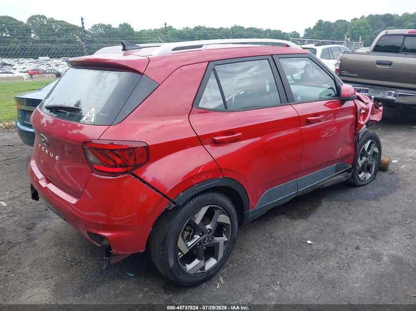 Vin: kmhrc8a31mu073197, lot: 46236528, hyundai venue sel 20214