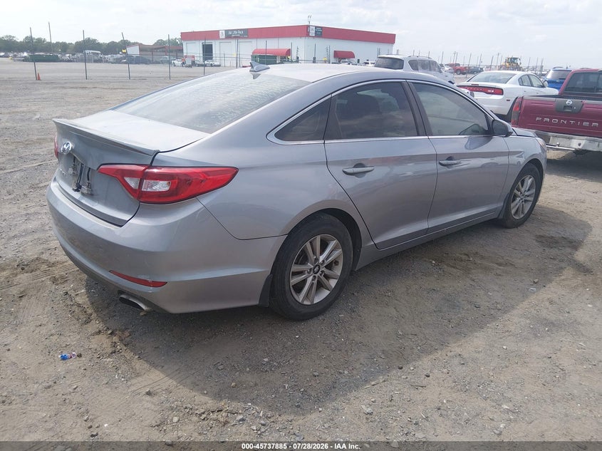 Vin: 5npe24af6fh168571, lot: 46236590, hyundai sonata se 20154