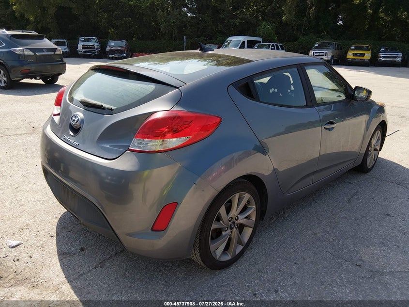 Vin: kmhtc6ad2hu312135, lot: 46236612, hyundai veloster 20174