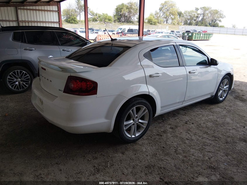 Vin: 1c3cdzcb1en156145, lot: 46236615, dodge avenger sxt 20144