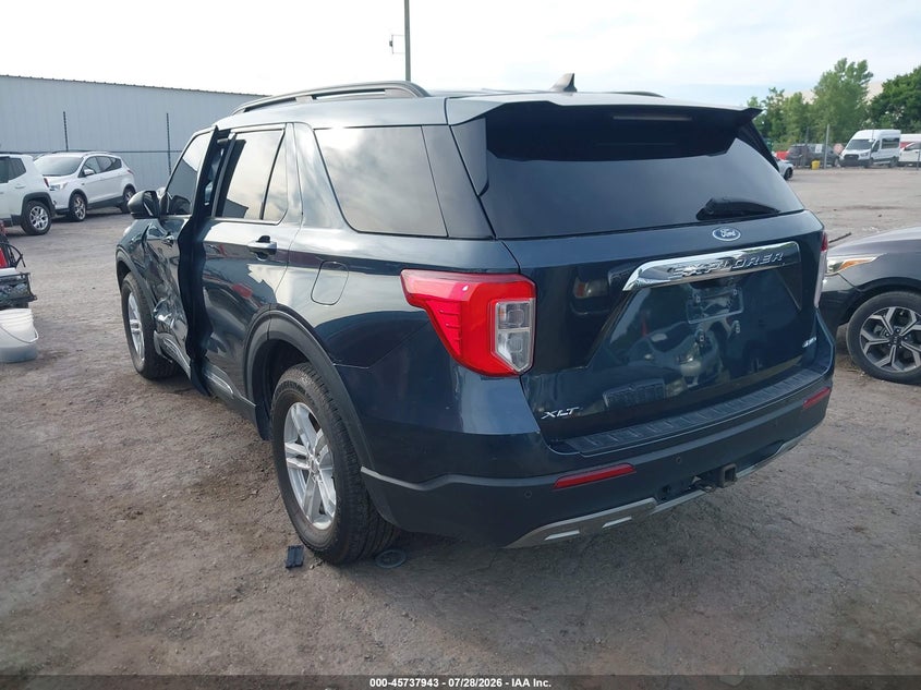 Vin: 1fmsk8dh9ngc46668, lot: 46236647, ford explorer xlt 20223