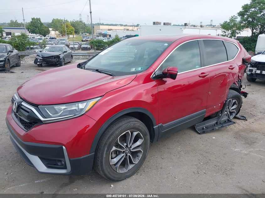 Vin: 2hkrw2h89nh619234, lot: 46236805, honda cr-v awd ex-l 20222