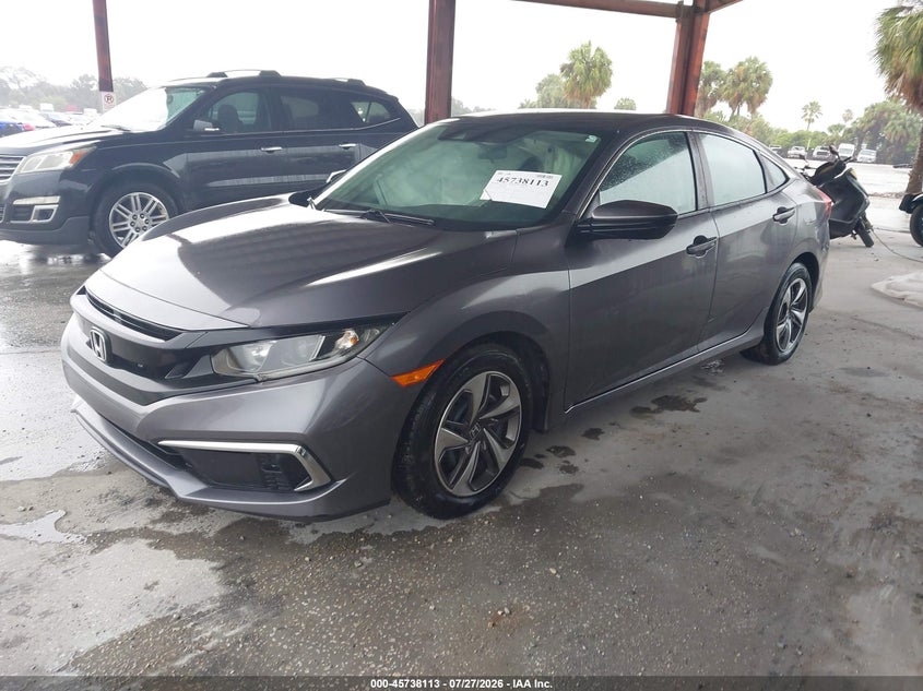 2019 Honda Civic, Обычный износ, IAAI, VIN 19XFC2F63KE018740 — фото 2