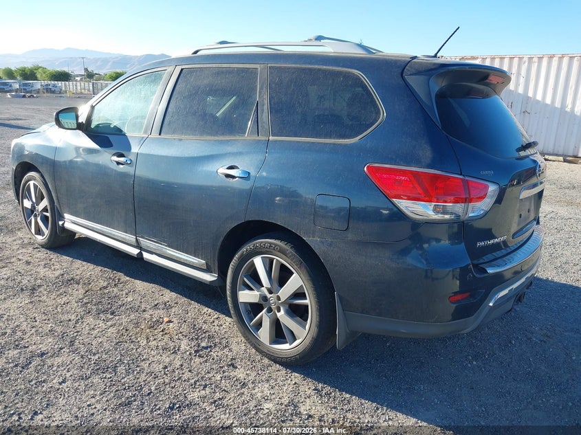 Vin: 5n1ar2mm0ec692202, lot: 46236818, nissan pathfinder platinum 20143