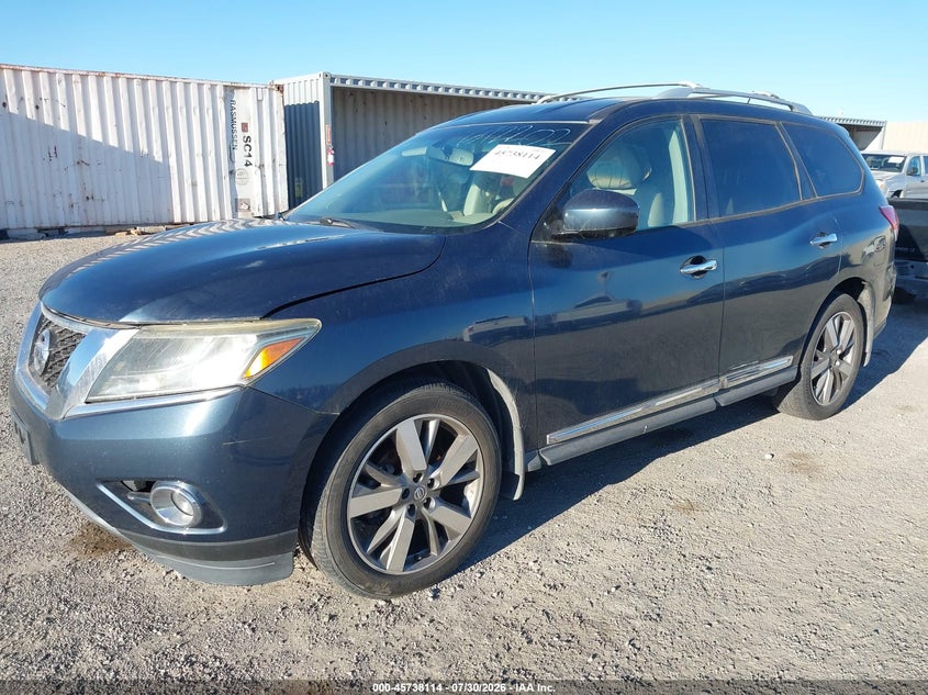 Vin: 5n1ar2mm0ec692202, lot: 46236818, nissan pathfinder platinum 20142