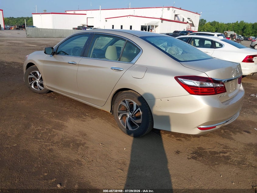 Vin: 1hgcr2f31ga027567, lot: 46236873, honda accord lx 20163