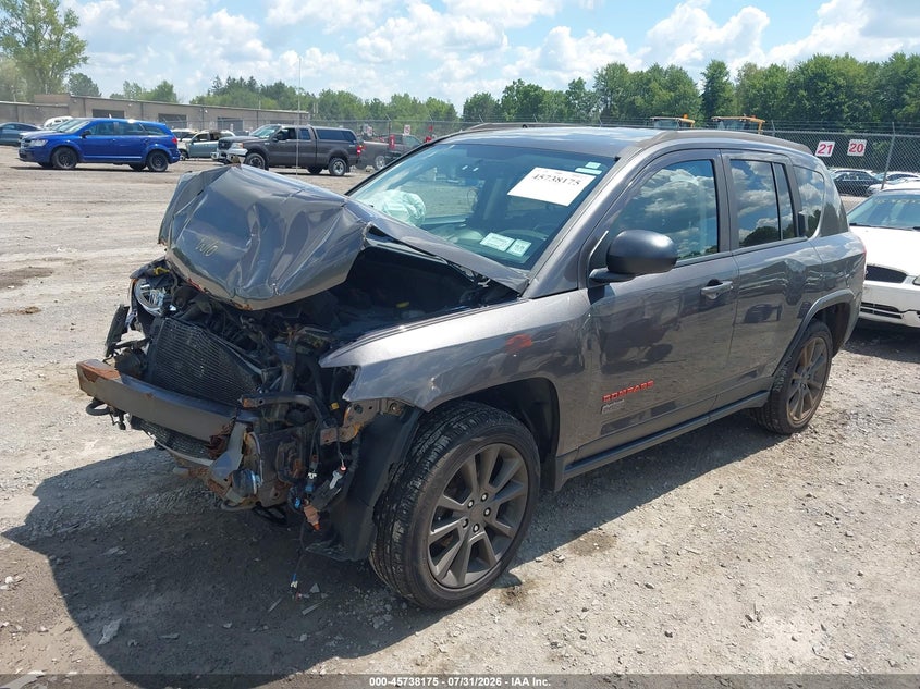 Vin: 1c4njdbb8gd730654, lot: 46236879, jeep compass 75th anniversary 20162