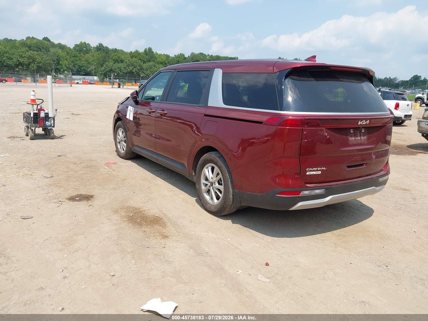 Vin: kndnb4h36r6388917, lot: 46236887, kia carnival mpv lx seat package 20243