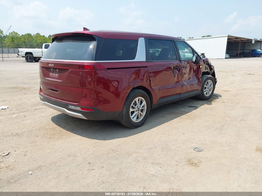 Vin: kndnb4h36r6388917, lot: 46236887, kia carnival mpv lx seat package 20244