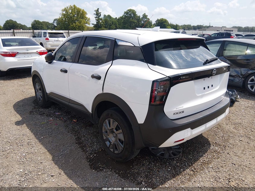 Vin: 3n8ap6ba4sl314205, lot: 46237011, nissan kicks s fwd 20253