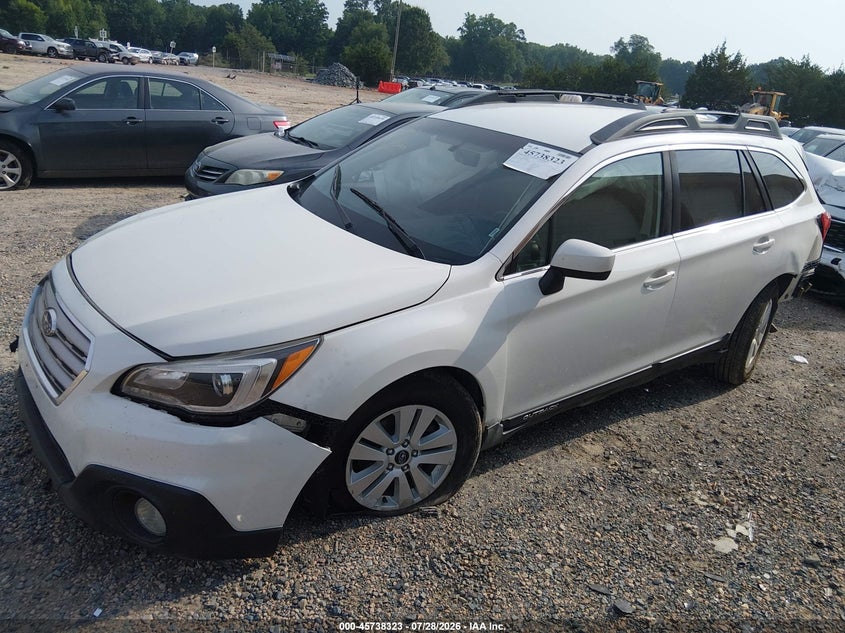 Vin: 4s4bsacc1h3438000, lot: 46237027, subaru outback 2.5i premium 20172