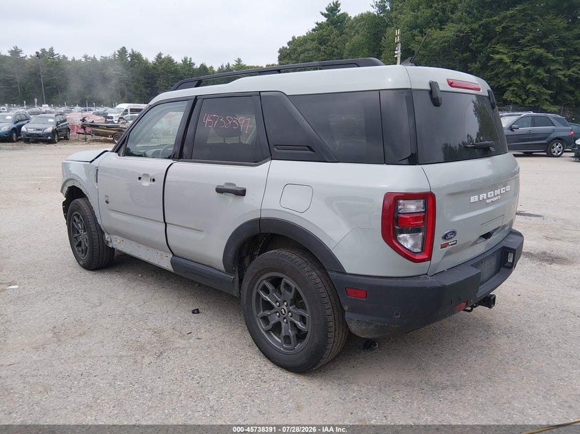 Vin: 3fmcr9b6xnre10042, lot: 46237094, ford bronco sport big bend 20223