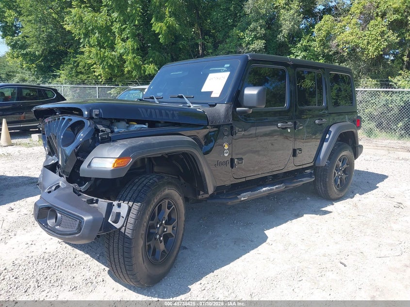 Vin: 1c4hjxdn7nw278168, lot: 46237129, jeep wrangler unlimited willys 4x4 20222