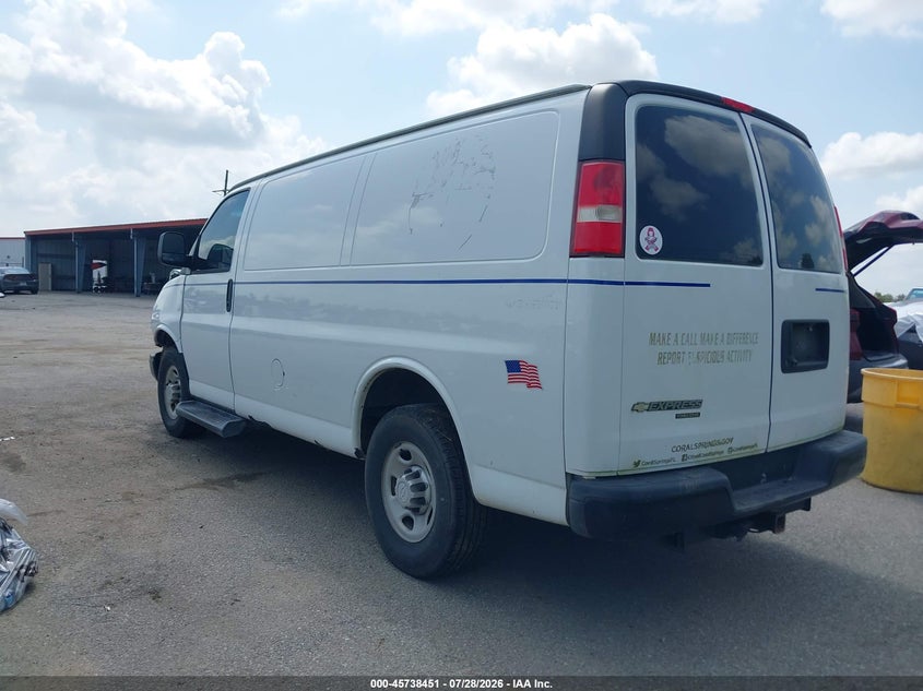 Vin: 1gcwgfcf3f1259979, lot: 46237155, chevrolet express 2500 work van 20153