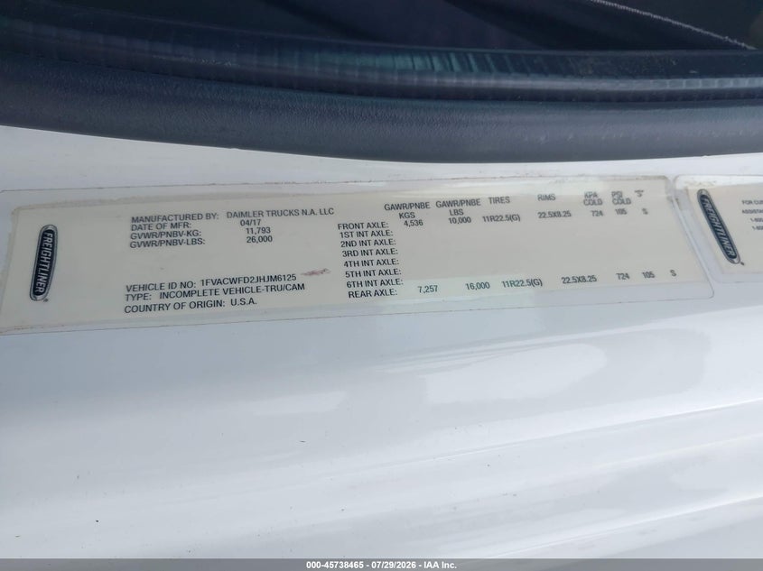 2018 FREIGHTLINER M2 106 auction photo 8