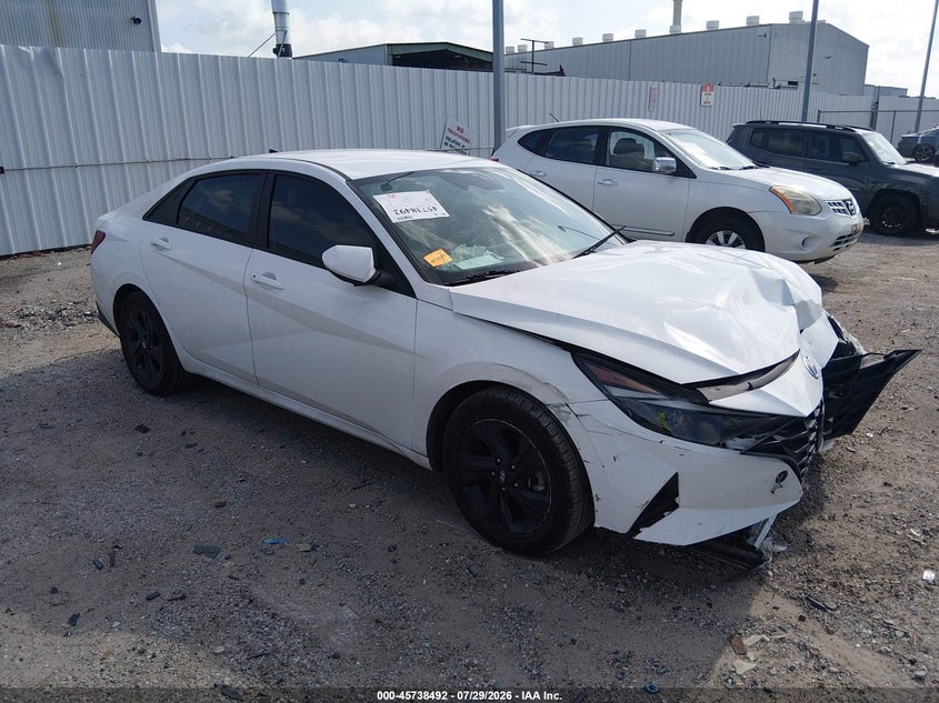 Vin: kmhlm4aj7pu085465, lot: 46237196, hyundai elantra hybrid blue 2023 img_1