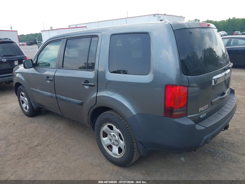 Vin: 5fnyf3h24ab010915, lot: 46237234, honda pilot lx 20103