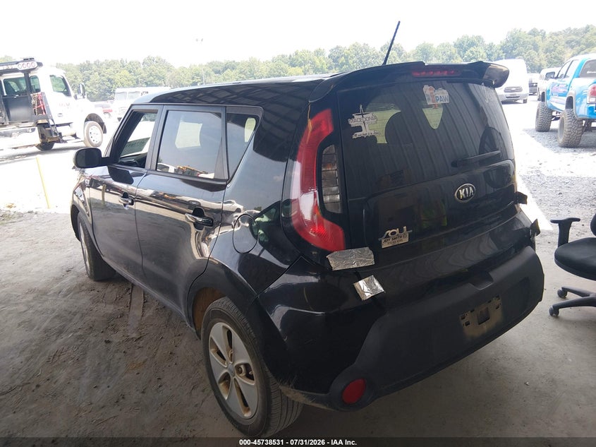 Vin: kndjn2a23f7791223, lot: 46237235, kia soul 20153