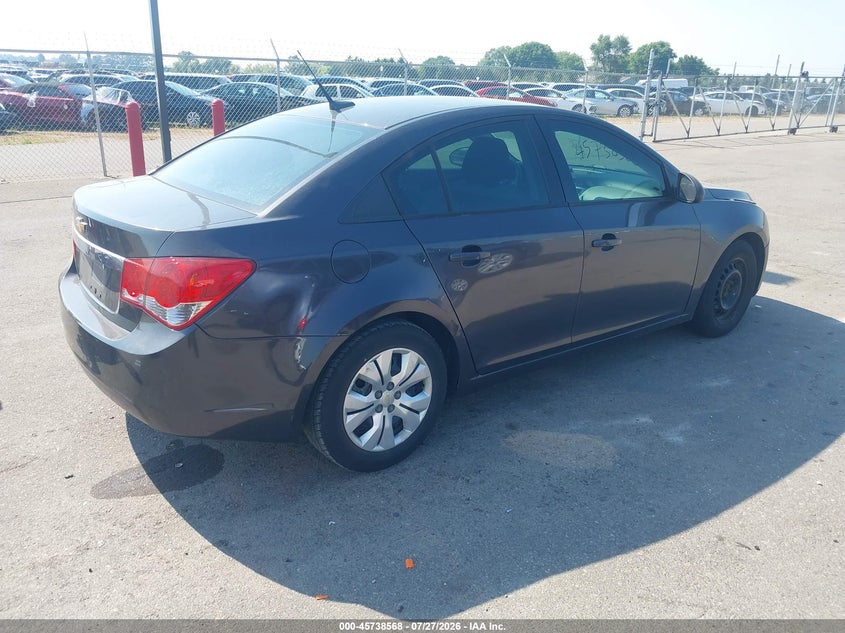 Vin: 1g1pa5sh9e7143743, lot: 46237272, chevrolet cruze ls auto 20144