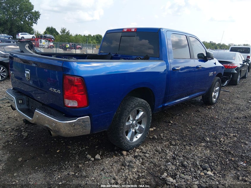 Vin: 3c6rr7lt5jg123177, lot: 46237306, ram 1500 big horn  4x4 5'7 box 20184