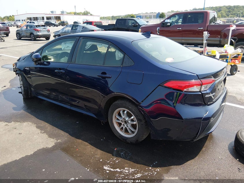 Vin: jtdebrbe6lj001536, lot: 46237343, toyota corolla hybrid le 20203