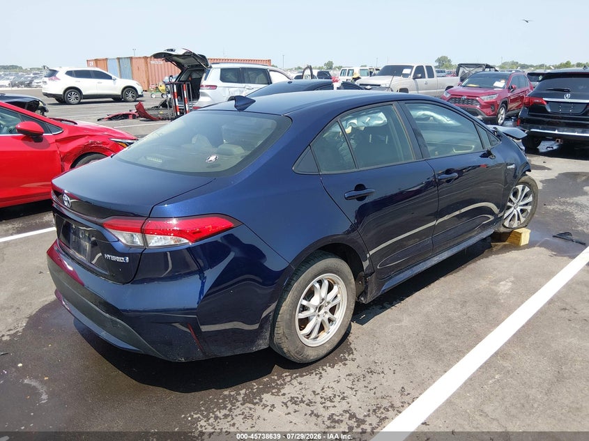Vin: jtdebrbe6lj001536, lot: 46237343, toyota corolla hybrid le 20204