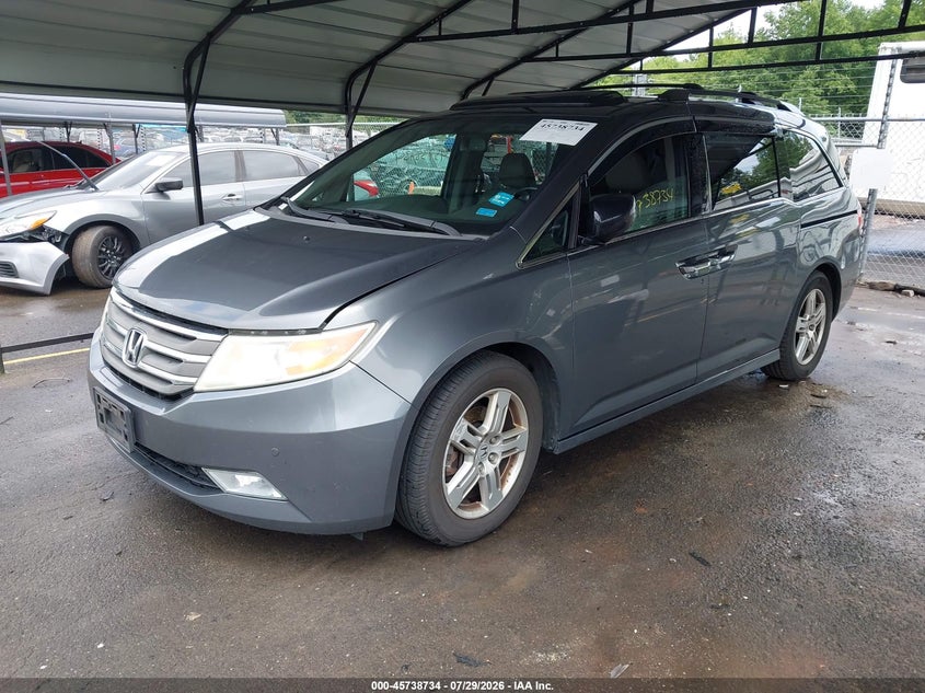Vin: 5fnrl5h92cb087663, lot: 46237438, honda odyssey touring/touring elite 20122