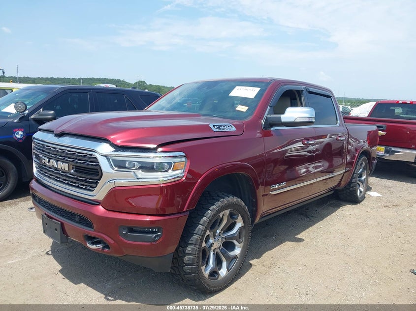 Vin: 1c6srfht7kn549790, lot: 46237439, ram 1500 limited  4x4 5'7 box 20192