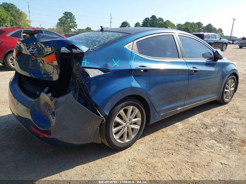 Vin: kmhdh4ae0gu584605, lot: 46237496, hyundai elantra se 20164