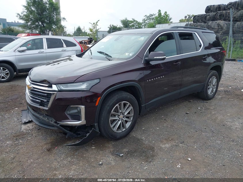 Vin: 1gnergkw7nj100336, lot: 46237498, chevrolet traverse fwd lt cloth 20222