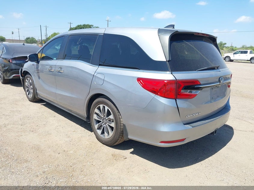 Vin: 5fnrl6h71nb007616, lot: 46237509, honda odyssey ex-l 20223