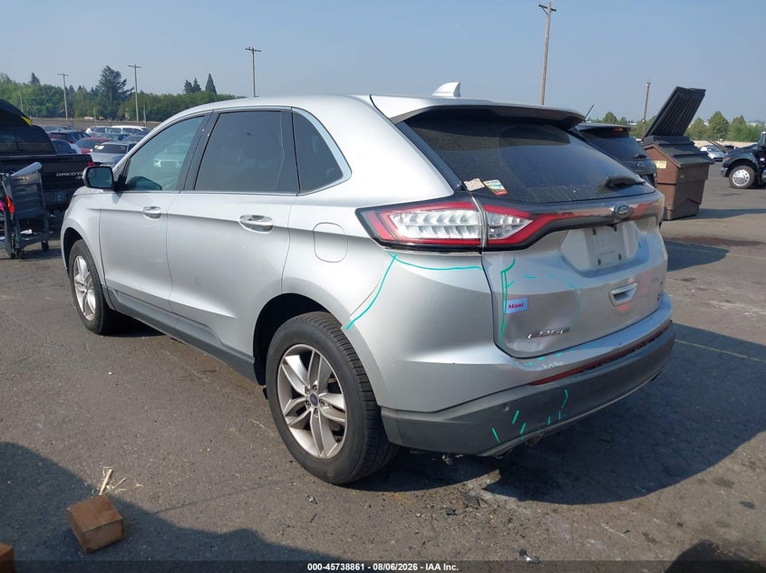 Vin: 2fmtk4j91fbc35537, lot: 46237565, ford edge sel 20153