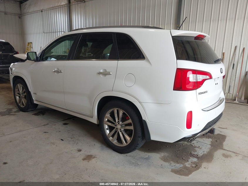 Vin: 5xykwda73eg532595, lot: 46237646, kia sorento limited v6 20143